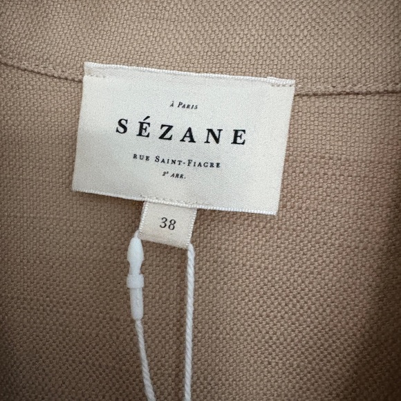 Sézane NWT Oanelle Dress, Light Beige, FR38/US6 - Picture 5 of 6